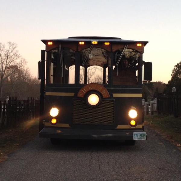 A trolley from the front
